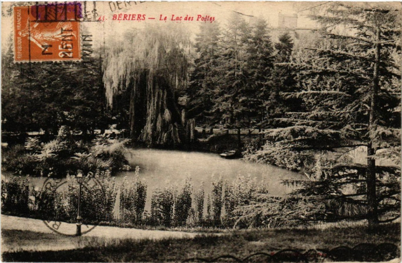 Carte postale ancienne Béziers - Le Lac des Poétes à Béziers
