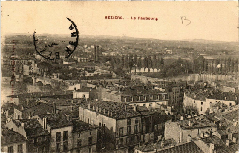 Carte postale ancienne Béziers - Le Faubourg à Béziers