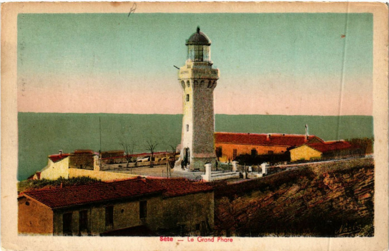 Carte postale ancienne Séte - Le Grand Phare à Sète