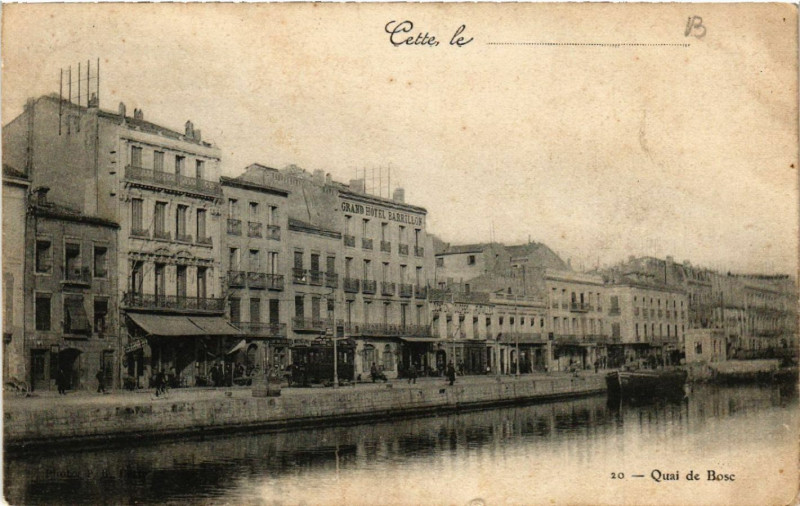 Carte postale ancienne Cette, le .... - Quai de Bosc
