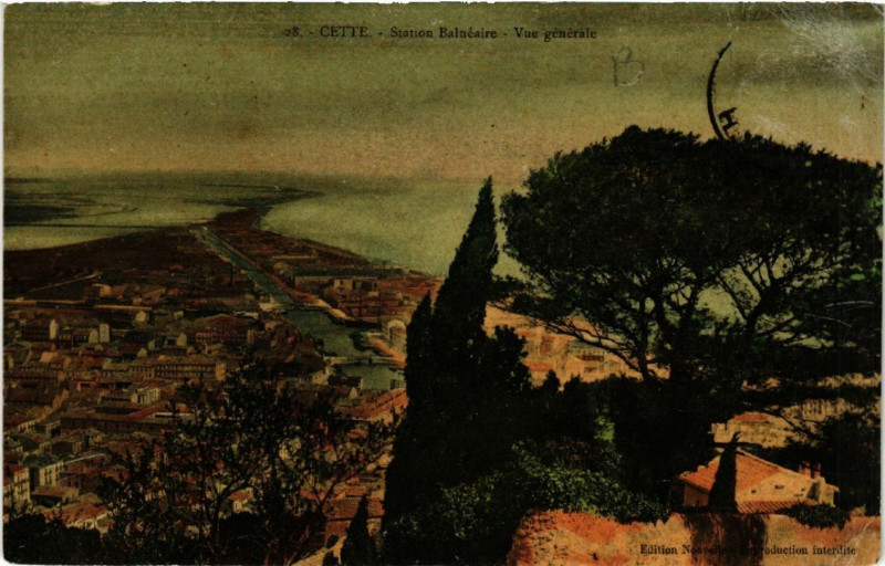Carte postale ancienne Cette - Station Balnéaire - Vue générale