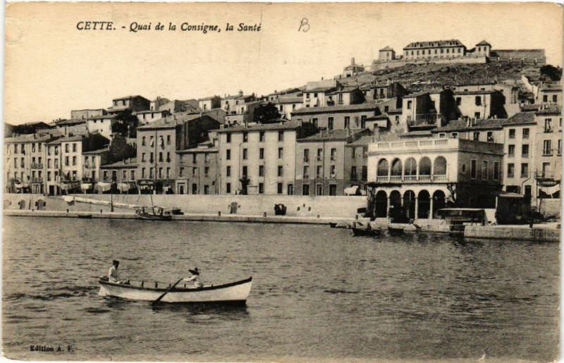 Carte postale ancienne Cette - Quai de la Consigne, la Santé