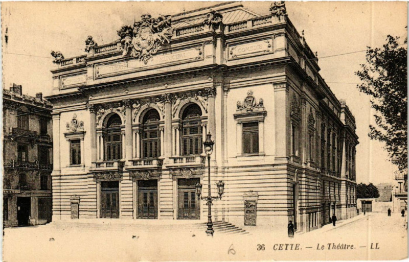 Carte postale ancienne Cette - Le Théátre