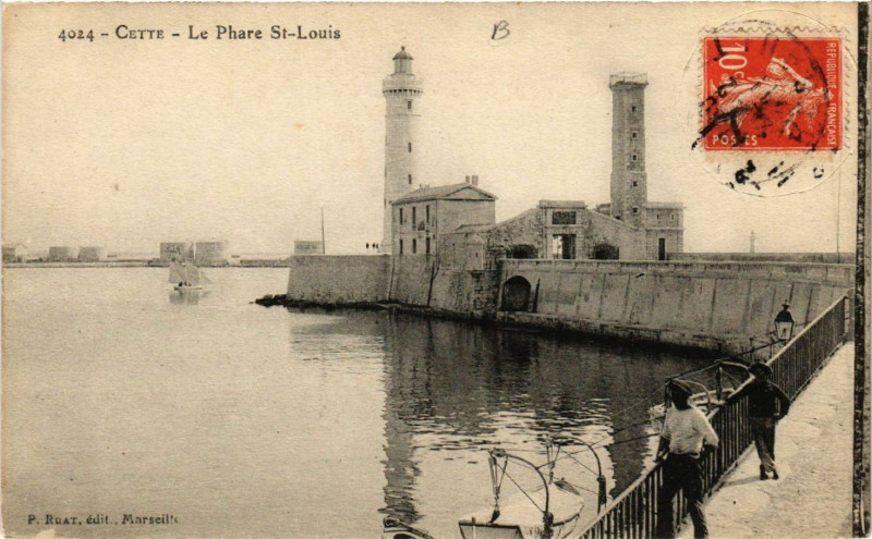 Carte postale ancienne Cette - Le Phare Saint-Louis