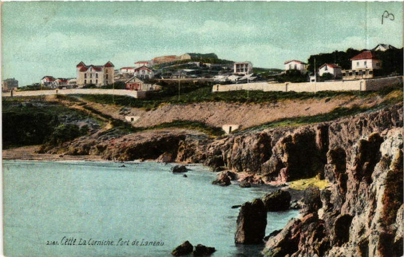 Carte postale ancienne Cette - La Corniche . Port de Laneau