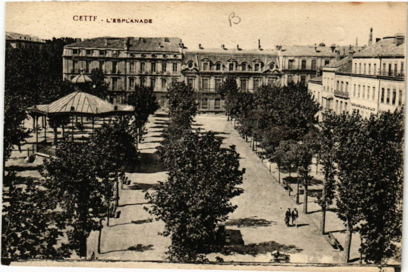 Carte postale ancienne Cette - L'Esplanade