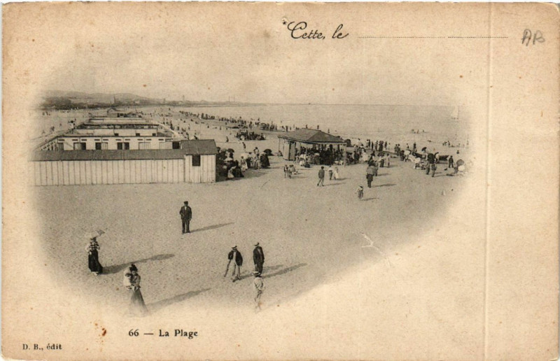 Carte postale ancienne Cette , le ........ - La Plage