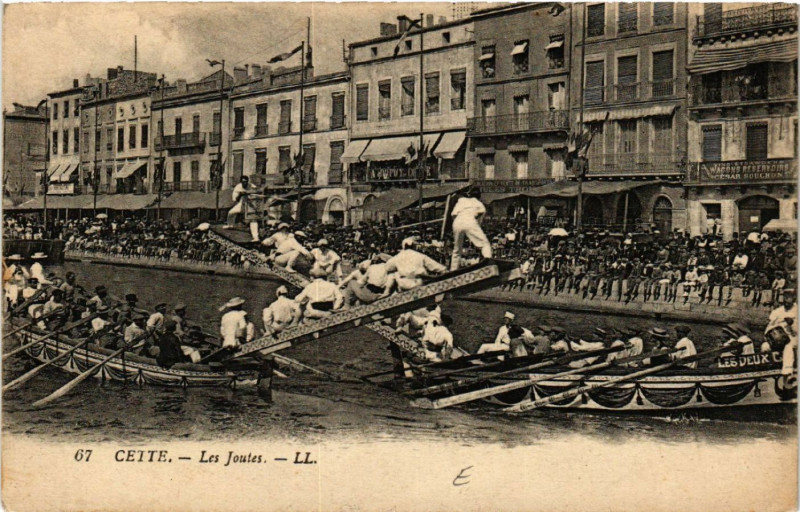 Carte postale ancienne Cette - Les Joutes