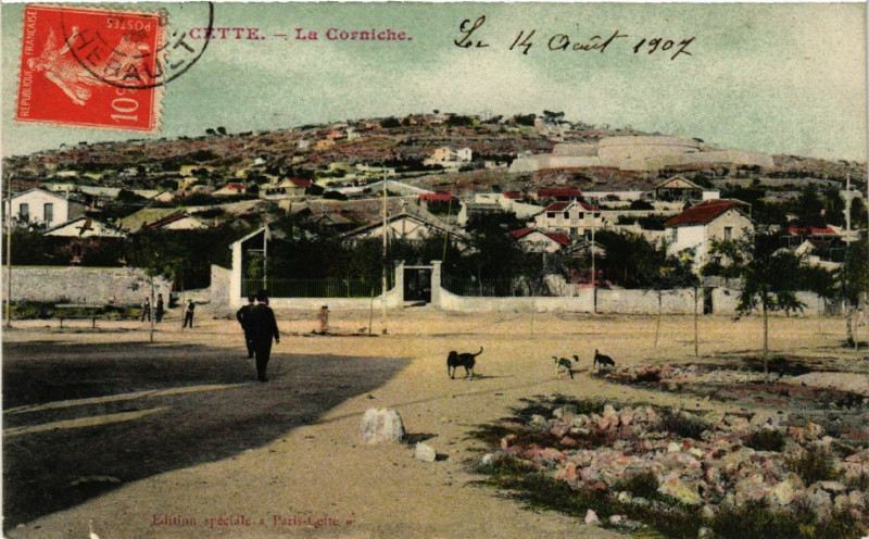 Carte postale ancienne Cette - La Corniche