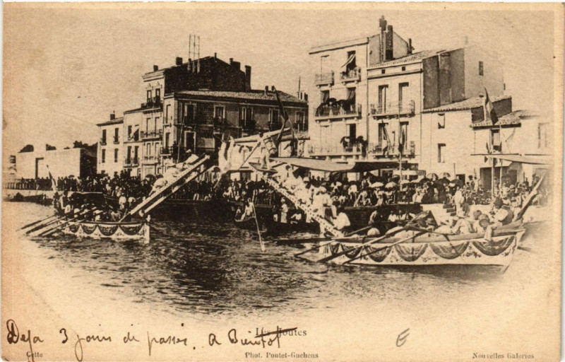 Carte postale ancienne Cette -  Les Joutes