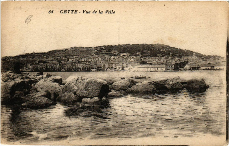 Carte postale ancienne Cette - Vue de la Ville