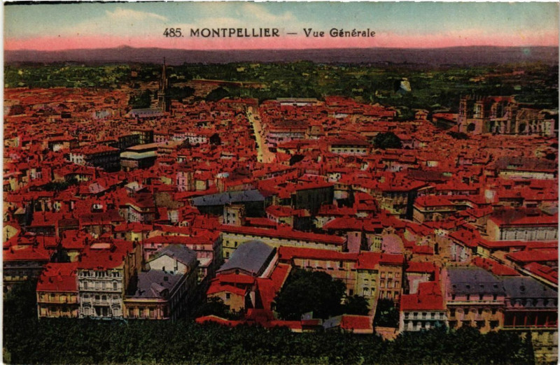 Carte postale ancienne Montpellier - Vue Générale à Montpellier