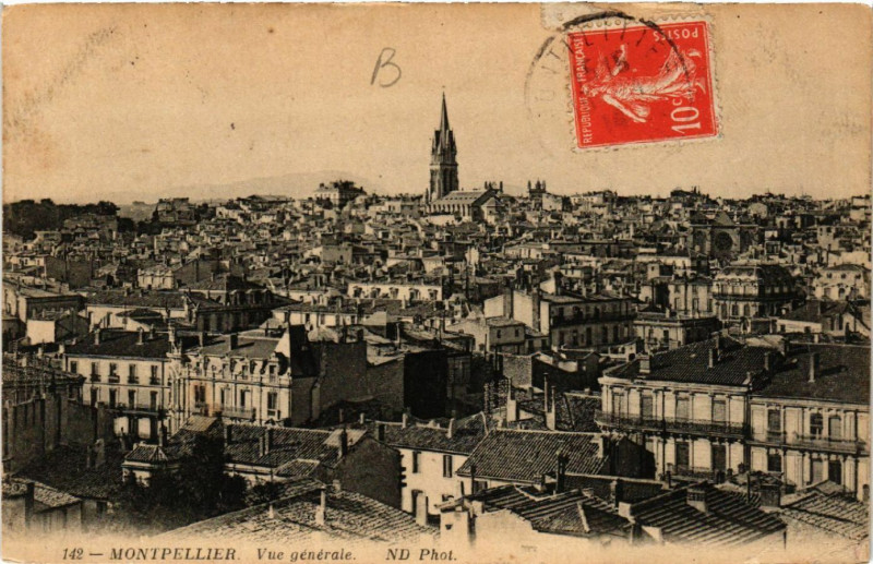 Carte postale ancienne Montpellier - Vue générale à Montpellier