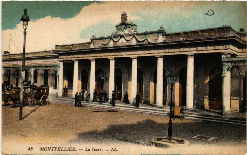 Carte postale ancienne Montpellier - La Gare à Montpellier