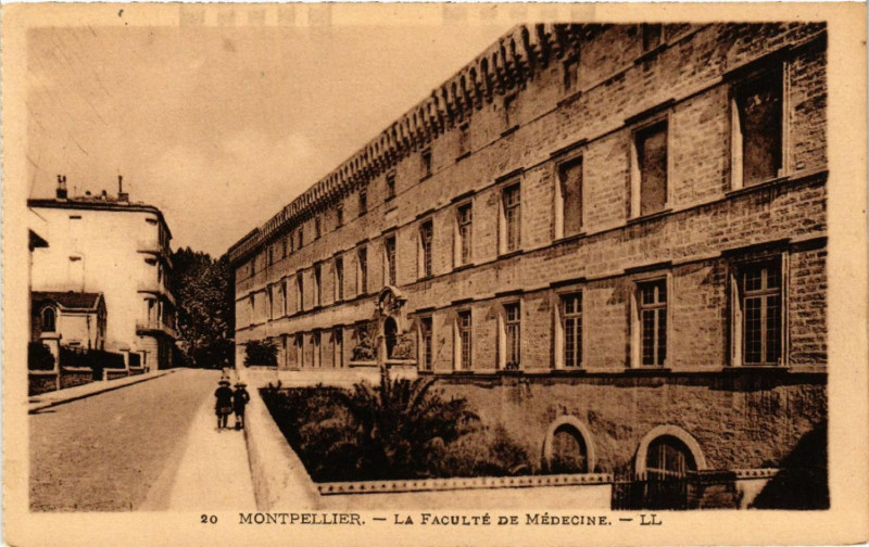 Carte postale ancienne Montpellier - La Faculté de Médicine à Montpellier