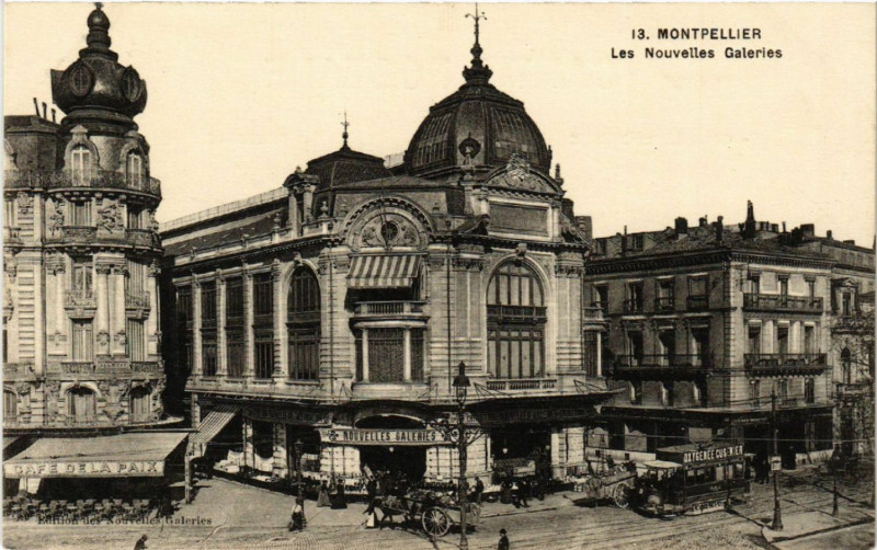 Carte postale ancienne Montpellier - Les Nouvelles Galeries à Montpellier