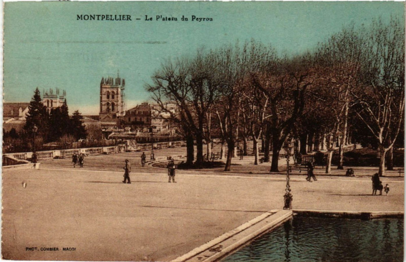 Carte postale ancienne Montpellier - La Plateau du Peyrou à Montpellier