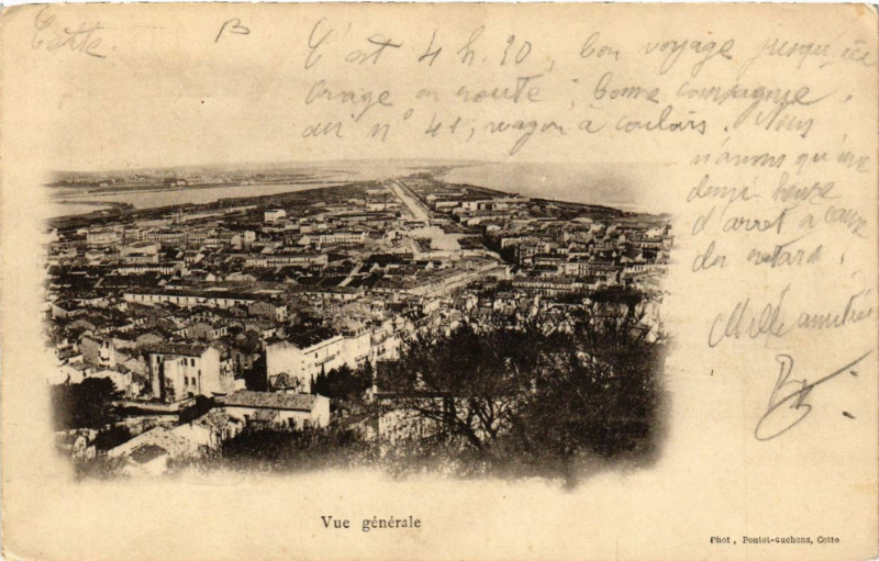 Carte postale ancienne Cette - Vue générale