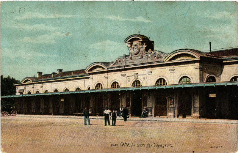 Carte postale ancienne Cette - La Gare des Voyageurs