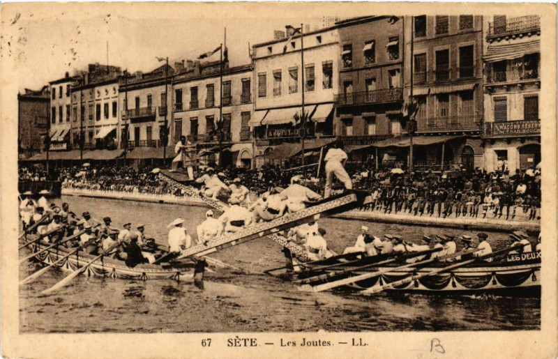 Carte postale ancienne Séte -  Les Joutes à Sète