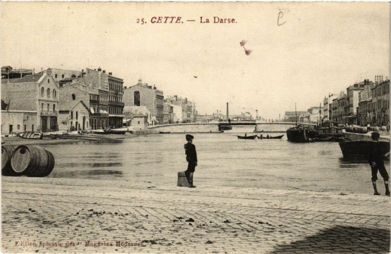 Carte postale ancienne Cette - La Darse