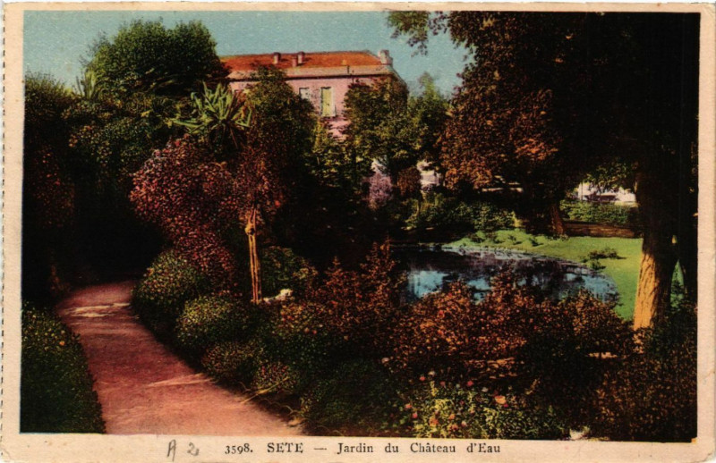 Carte postale ancienne Séte - Jardin du Cháteau d'Eau à Sète