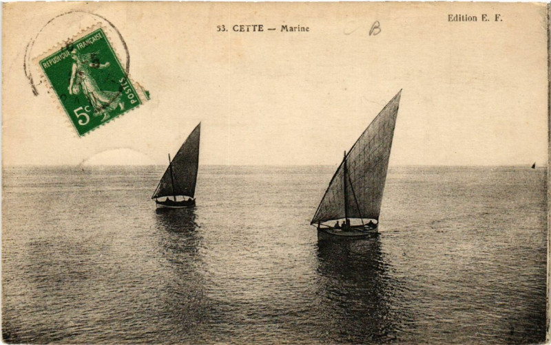Carte postale ancienne Cette - Marine