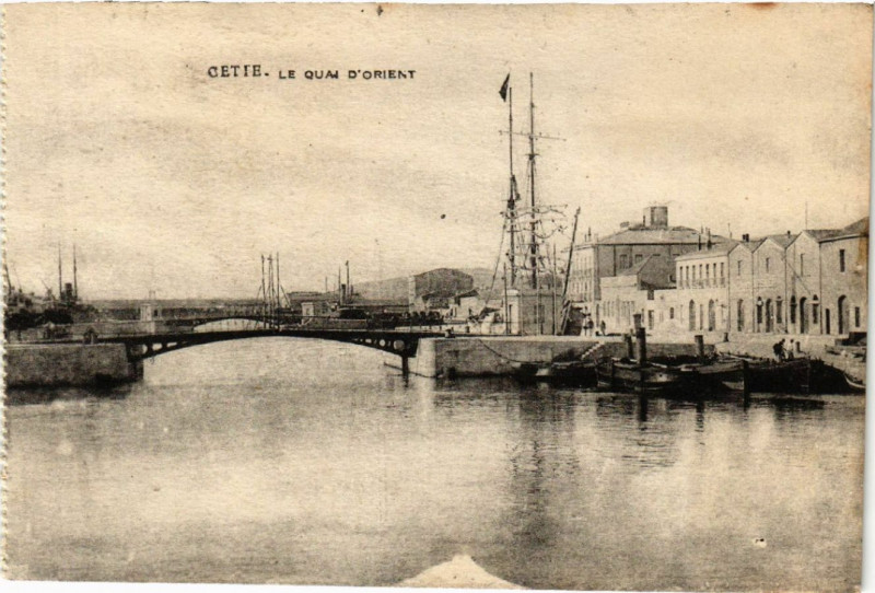 Carte postale ancienne Cette - Le Quai d'Orient