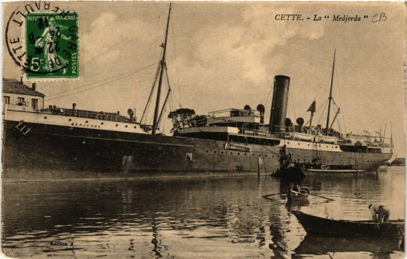 Carte postale ancienne Cette - La  Medjerda