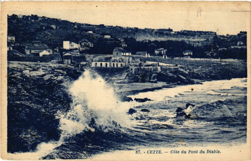 Carte postale ancienne Cette - Cote du Pont du Diable