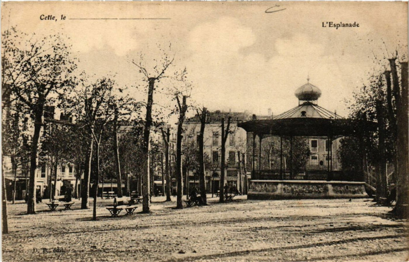 Carte postale ancienne Cette, le ........ - L'Esplanade