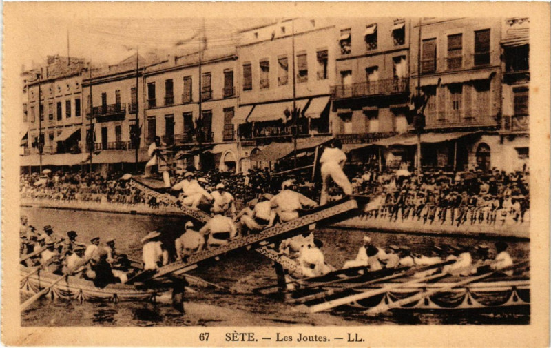 Carte postale ancienne Séte - Les Joutes à Sète
