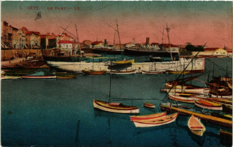 Carte postale ancienne Séte - Le Port à Sète