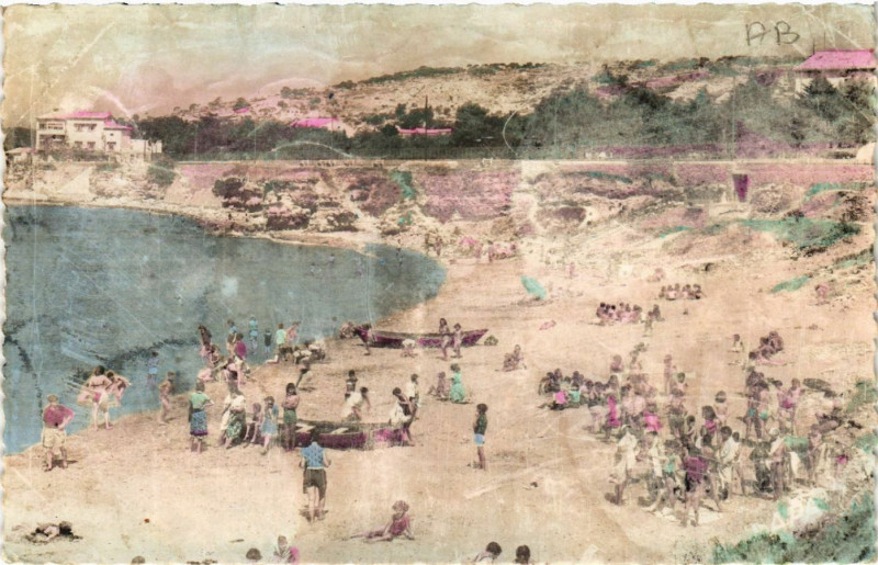 Carte postale ancienne Séte (Hérault) - La Plage du Lazaret à Sète