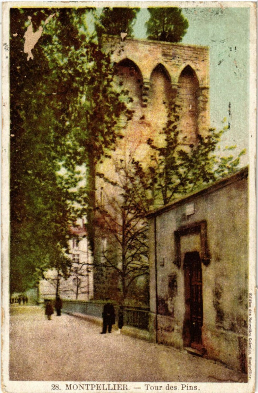 Carte postale ancienne Montpellier - Tour des Pins à Montpellier