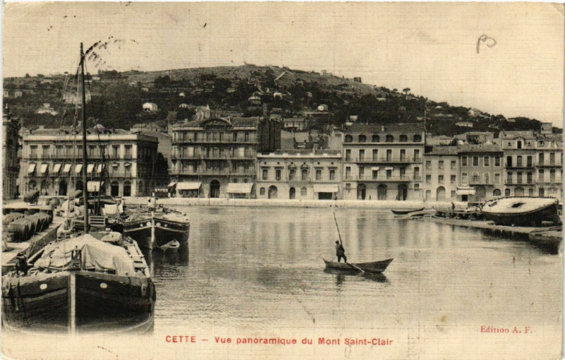 Carte postale ancienne Cette - Vue panoramique du Mont Saint-Clair