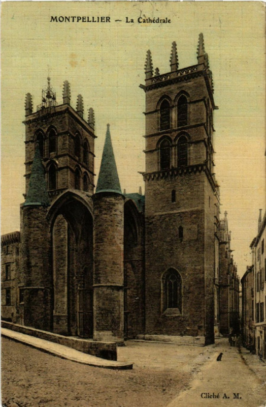 Carte postale ancienne Montpellier - La Cathédrale à Montpellier