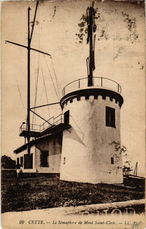 Carte postale ancienne Cette - Le Sémaphore de Mont-Saint-Clair