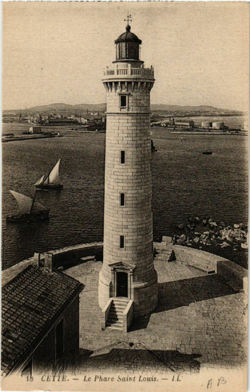 Carte postale ancienne Cette - Le Phare Saint-Louis