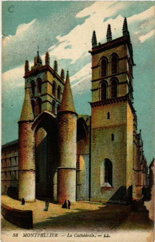 Carte postale ancienne Montpellier - La Cathédrale à Montpellier