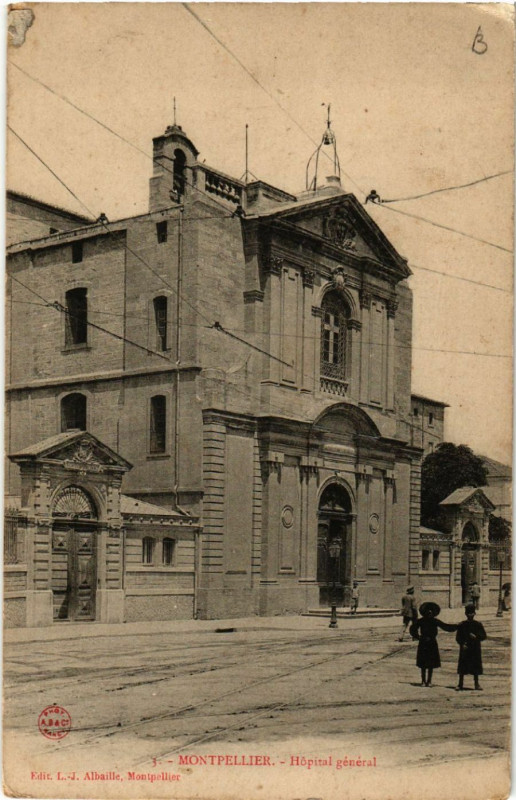 Carte postale ancienne Montpellier - Hopital général à Montpellier