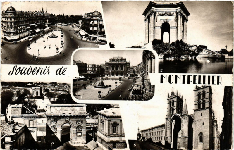 Carte postale ancienne Souvenir de Montpellier à Montpellier