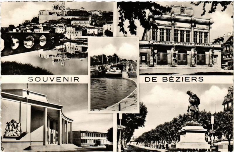 Carte postale ancienne Souvenir de Béziers à Béziers