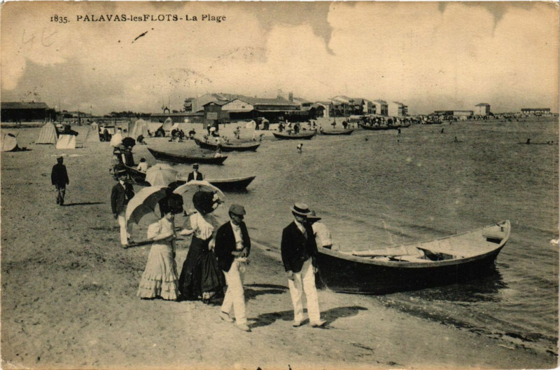 Carte postale ancienne Palavas-les-Flots - La Plage à Palavas-les-Flots