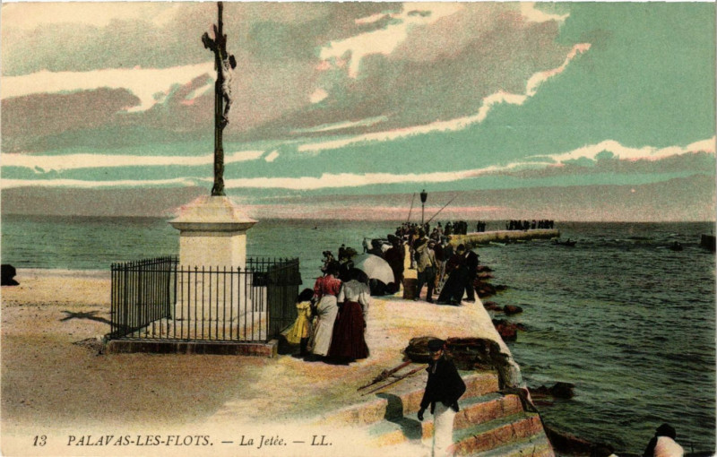 Carte postale ancienne Palavas-les-Flots - La Jetée à Palavas-les-Flots