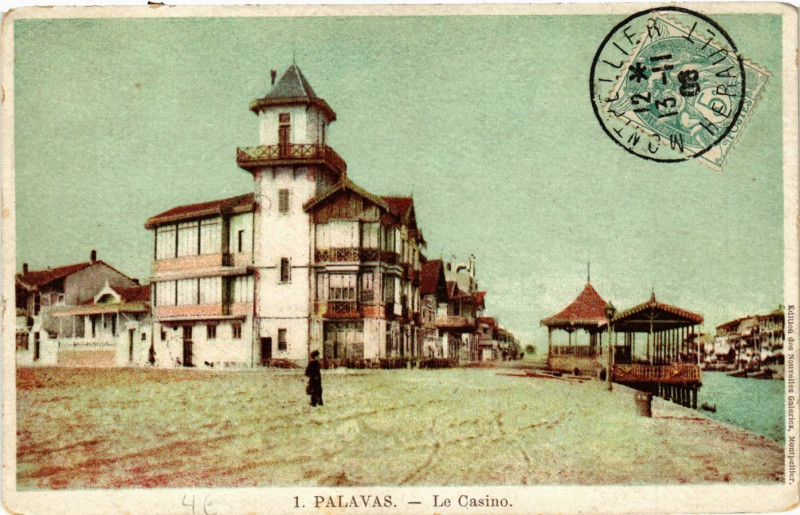 Carte postale ancienne Palavas - Le Casino