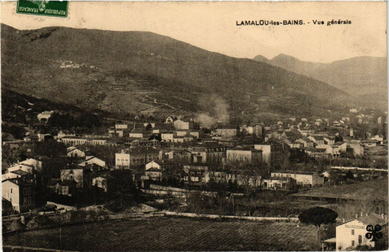 Carte postale ancienne Lamalou-les-Bains - Vue générale à Lamalou-les-Bains