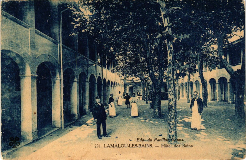Carte postale ancienne Lamalou-les-Bains - Hotel des Bains à Lamalou-les-Bains