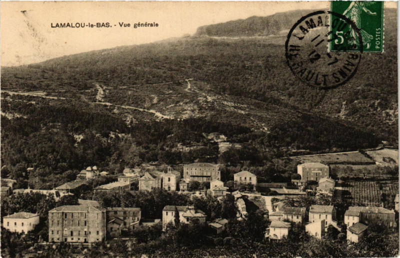 Carte postale ancienne Lamalou-le-Bas - Vue générale