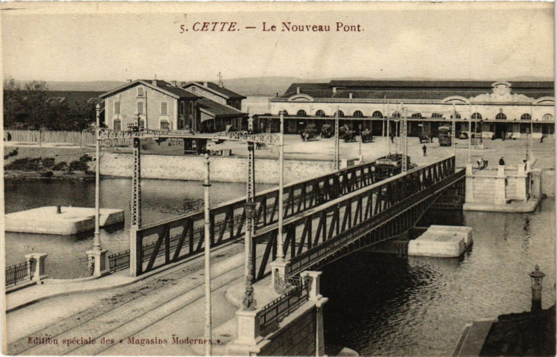 Carte postale ancienne Cette - Le Nouveau Pont